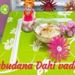 Sabudana Dahi Vada A picture of Sabudana Dahi Vada.