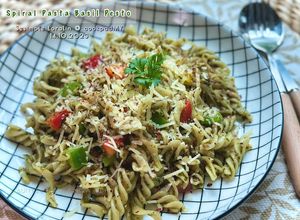 Gambar Spiral Pasta Basil Pesto