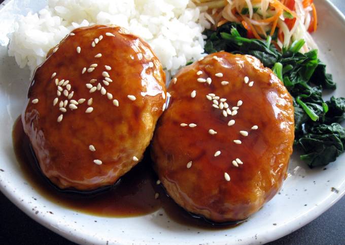 Chicken & Tofu Burgers with Teriyaki Sauce