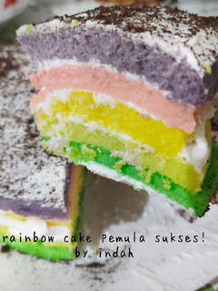 Foto resep Rainbow cake pemula sukses!