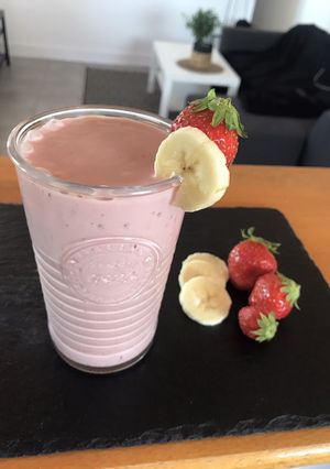 Une photo de Smoothie 🍓 +🍌