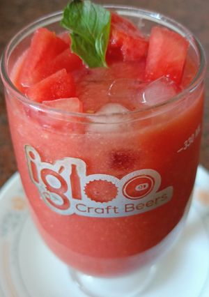 A picture of Watermelon & Guava Aqua Fresca🍷🍉🍏.