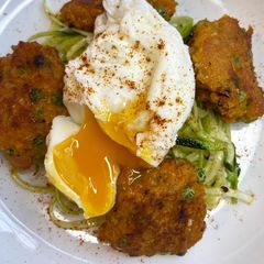 A picture of Sweet potato and chickpeas koftas.