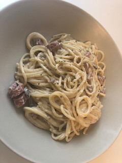 Una foto de Spaguetis carbonara