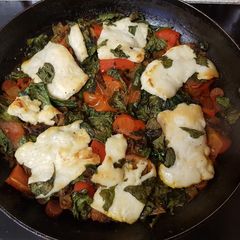 A picture of My Style Halloumi Bake with Roast Lamb. 💜.