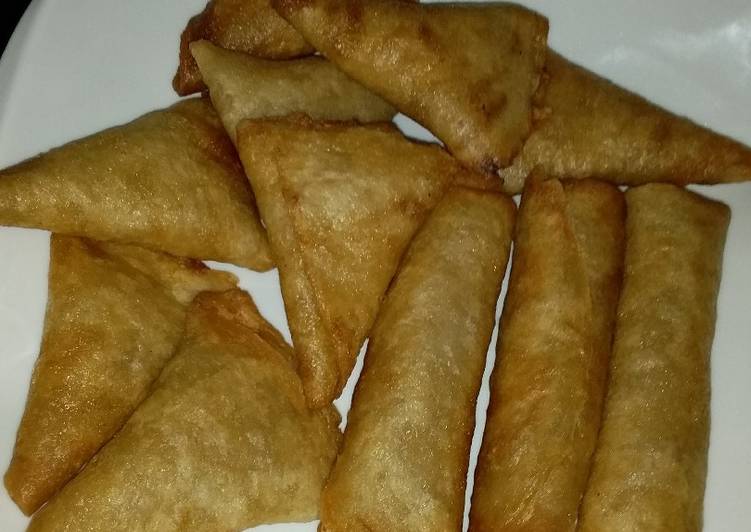 Recipe of Favorite Samosa and spring rolls | So Appetizing Food Recipe From My Kitchen