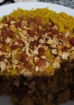 صورة لوصفة رز كبسه بقطع الفراخ