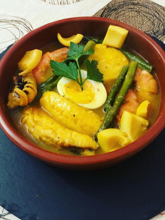Una foto de Cazuela de pescado y gana langostinera
