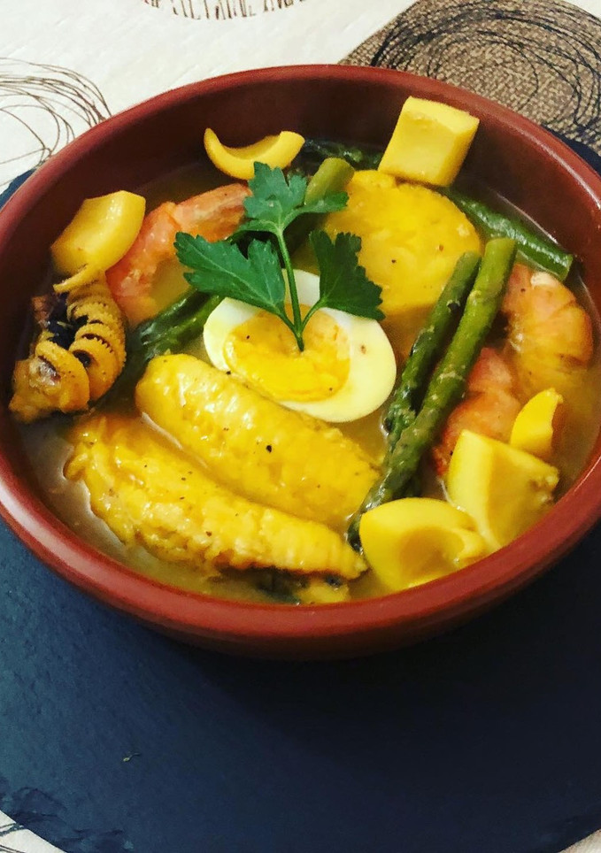 Una foto de Cazuela de pescado y gana langostinera