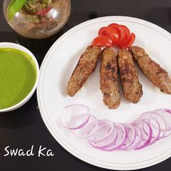 A picture of Mutton seekh kebabs.