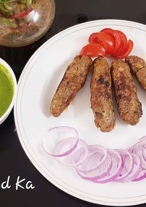 A picture of Mutton seekh kebabs.