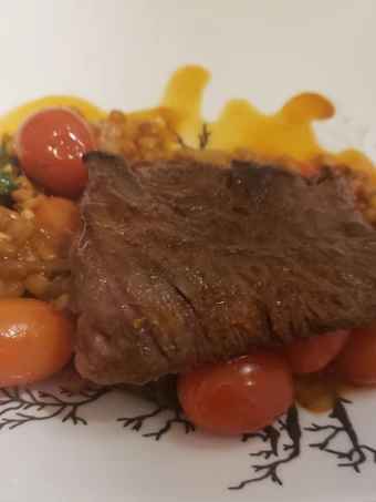 Easy Way Prepare Recipe Seared skirt steak over spiced lentils that is Delicious, Addictive}