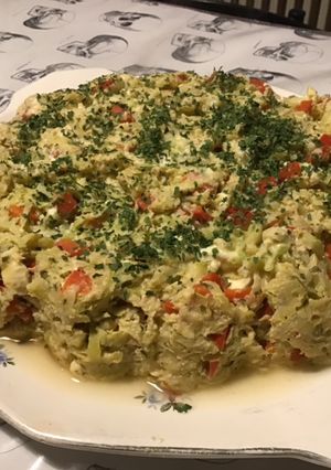 Une photo de Flan de courgettes blanches aux poivrons rouges, fromage frais et herbes aromatiques