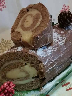 Una foto de Tronco de Navidad Kinder Bueno Thermomix
