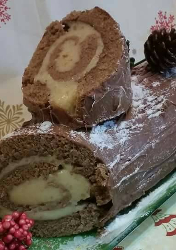 Una foto de Tronco de Navidad Kinder Bueno Thermomix