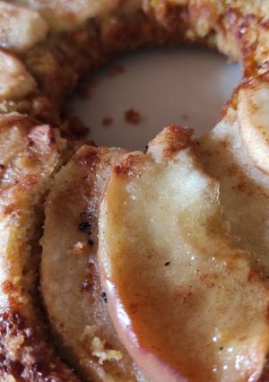 Una foto de Torta de manzana con harina de avena