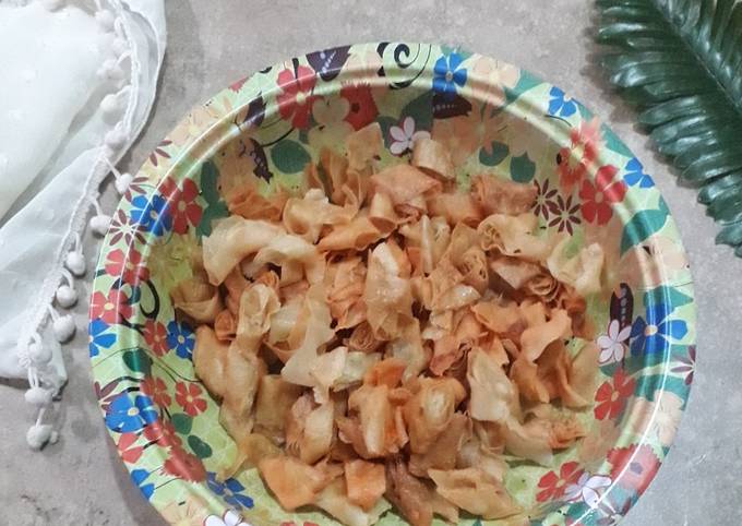 Resep: Keripik kulit lumpia bbq Menu Enak