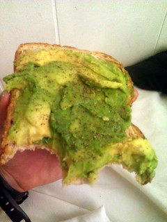 A picture of easy avocado toast.