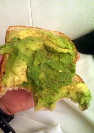 A picture of easy avocado toast.