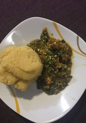 A picture of Okro Soup.
