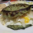 Hamburguesa de espinacas rellena