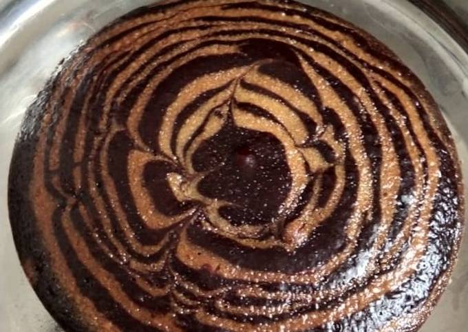 Eggless zebra cake Recipe
