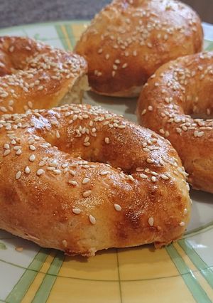 A picture of Air fryer Bagels.