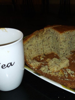 A picture of Banana simsim bread.