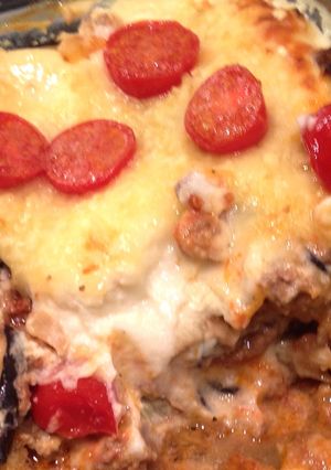A picture of Moussaka (DIET!).