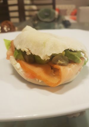 Una foto de Sandwich de Salmón