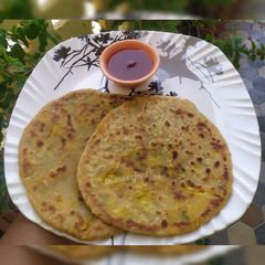 Stuffed Bajra Paratha Pearl Millet Flatbread A picture of Stuffed Bajra Paratha Pearl Millet Flatbread.