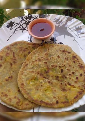 A picture of Stuffed Bajra Paratha Pearl Millet Flatbread.
