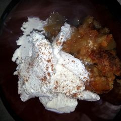 A picture of Apple dump cake.