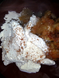 A picture of Apple dump cake.