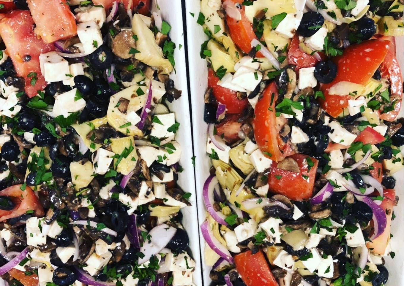 Italian Market Salad 🥗 with lemon 🍋 vinaigrette!!!!