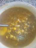 Sopa de lentejas con maíz pilao