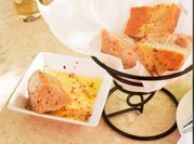A picture of olive oil bread dip
