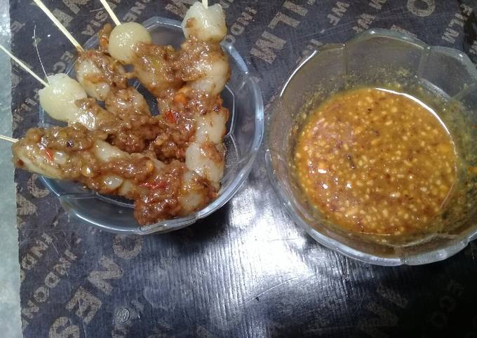 Resep Sate cilok bumbu kacang Anti Gagal