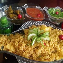 A picture of Alu mutter ka pulao.