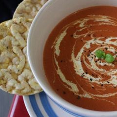 A picture of Homemade tabasco tomato soup.