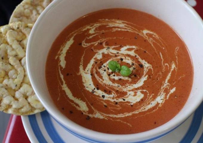 Homemade tabasco tomato soup