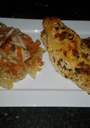 Una foto de Pechugas de pollo a la plancha! 🍗🍖