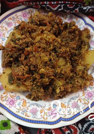 A picture of Methi Aloo Kheema.