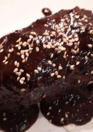 Una foto de Pollo al mole