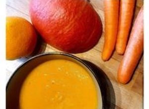 Une photo de Soupe potimarron orange carotte