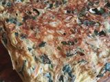 Tortilla de verduras en la flip