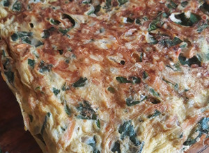 Una foto de Tortilla de verduras en la flip