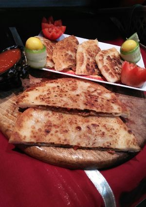 A picture of Pizza mince Paratha #CookpadRamadan #Cookpadsehri.