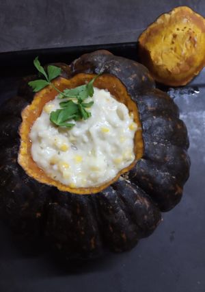 Una foto de Calabaza rellena