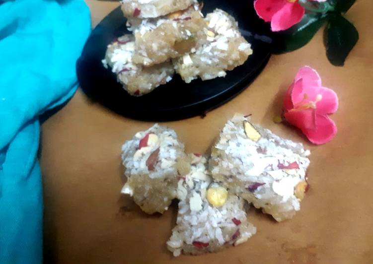 Apple coconut burfi